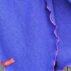 Kobolt bl� Sjal i recycled uld