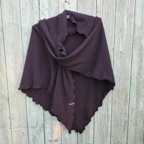 Sort Sjal i recycled uld