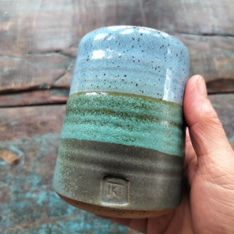 bl�/havgr�n krus uden hank